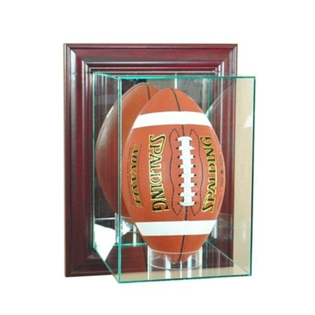 PERFECT CASES Perfect Cases WMUPFB-C Wall Mounted Upright Football Display Case; Cherry WMUPFB-C